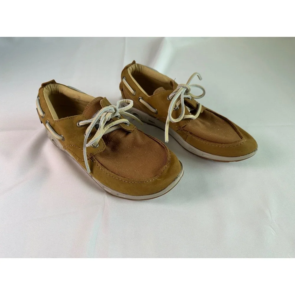 Columbia PFG Brown Boat Shoes Slip On Loafers Fishing Casual Comfort Mens Size 7